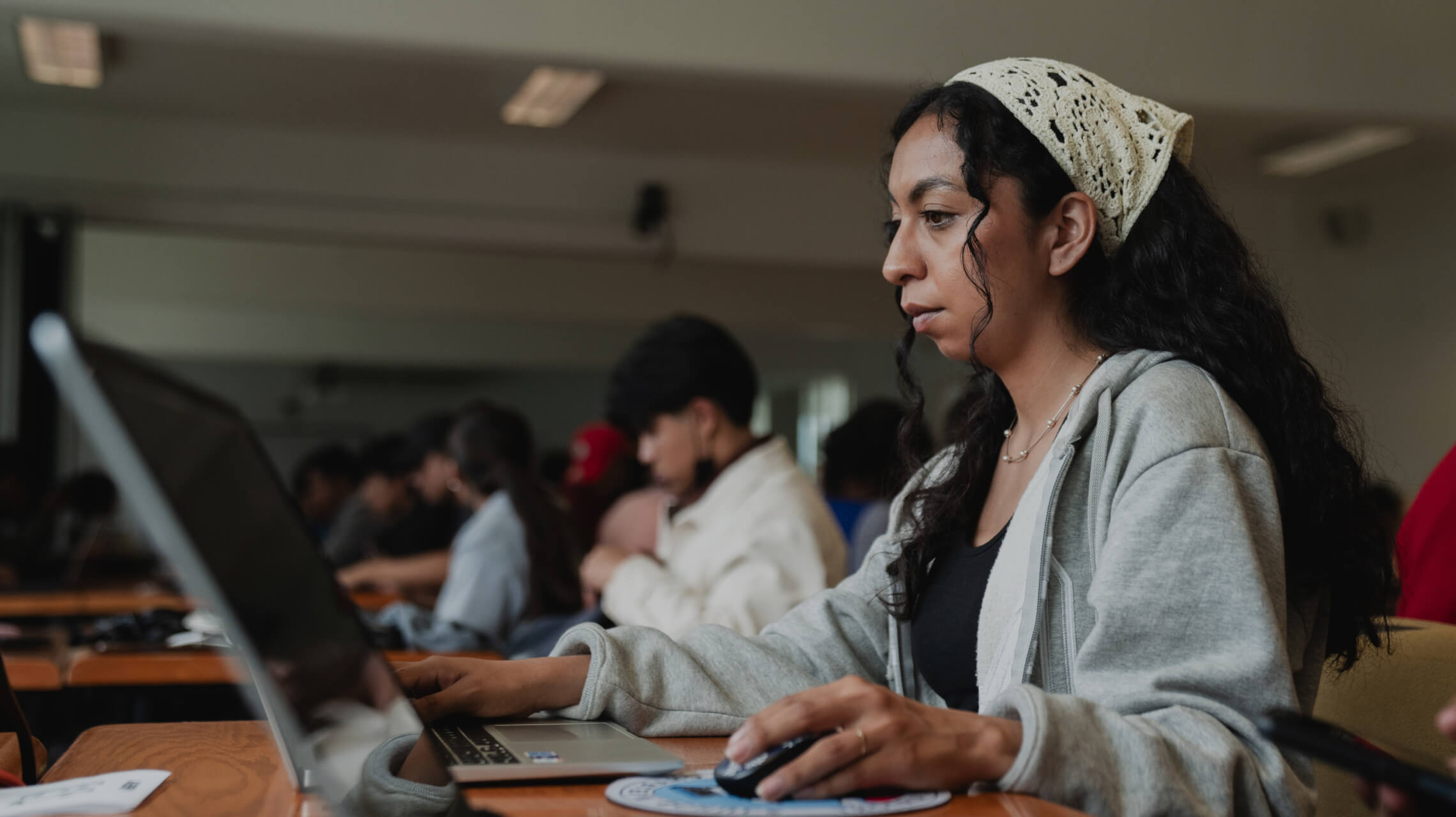 Student at Universidad Autónoma Benito Juárez de Oaxaca, Mexico, during the 2025 Student Hackathon